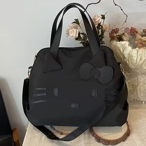 Sanrio Hello Kitty Large Tote - Black Oxford Cloth Tote